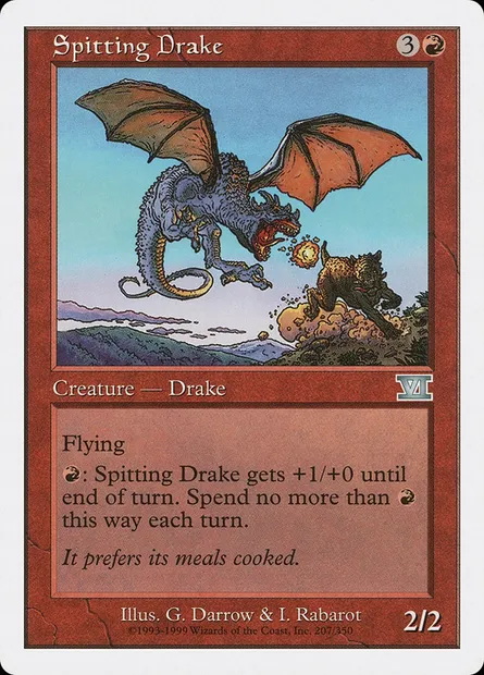 Spitting Drake, Magic card 6ED 207 — Classic Sixth Edition set