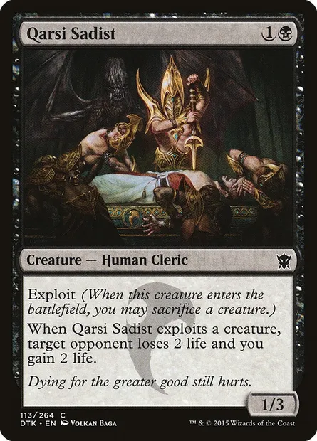 Qarsi Sadist, Magic card DTK 113 — Dragons of Tarkir set