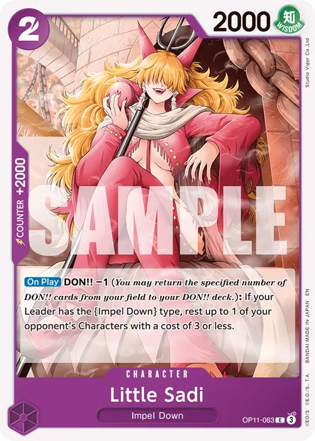 Little Sadi, One Piece card OP11-063 — A FIST OF DIVINE SPEED set