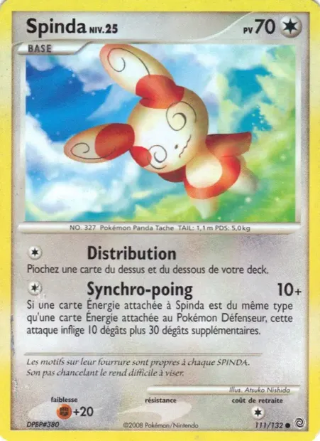 Spinda, carte Pokémon SW 111 — extension Merveilles Secrètes