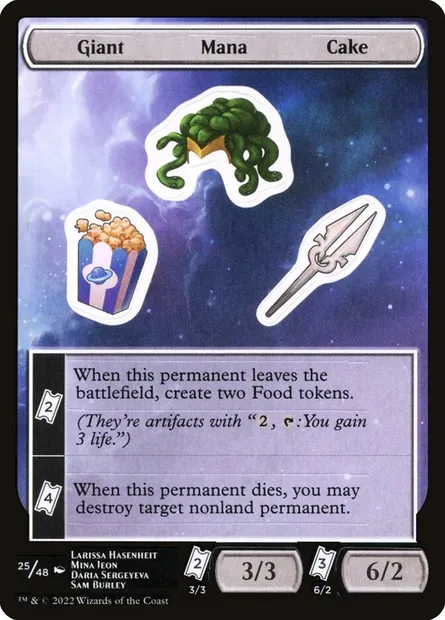 Giant Mana Cake, carte Magic SUNF 25 — extension Unfinity Sticker Sheets
