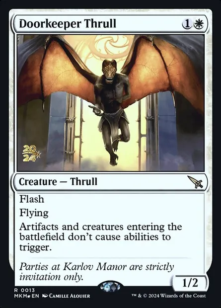 Doorkeeper Thrull, Magic card PMKM 13s — Murders at Karlov Manor Promos set