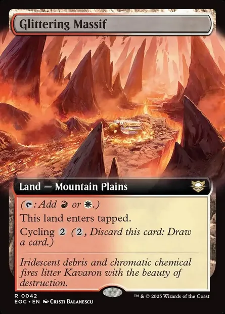 Glittering Massif, Magic card EOC 42 — Edge of Eternities Commander set