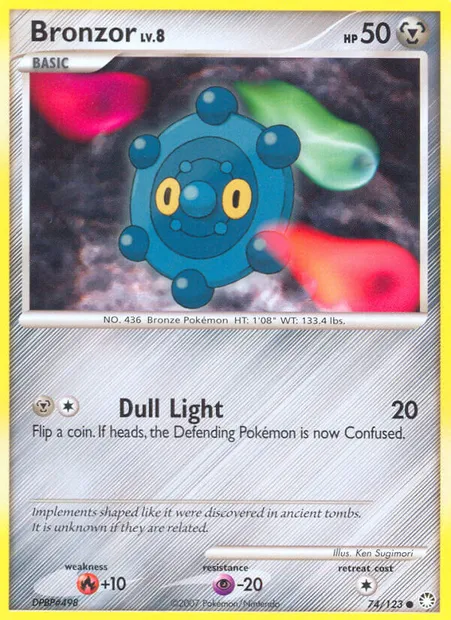 Bronzor, Pokémon card MT 74 — Mysterious Treasures set