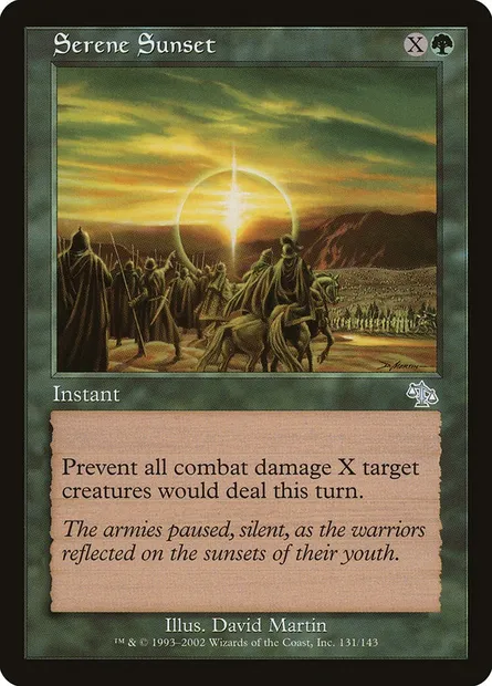 Serene Sunset, Magic card JUD 131 — Judgment set