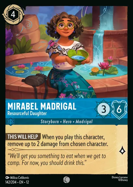 Mirabel Madrigal - Resourceful Daughter, Disney Lorcana card CH12-142 — Wilds Unknown set