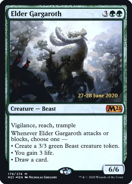 Elder Gargaroth, Magic card PM21 179s — Core Set 2021 Promos set