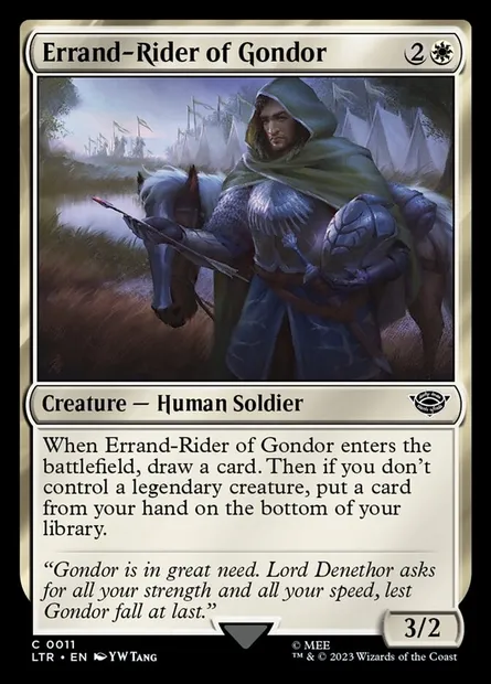 Errand-Rider of Gondor, Magic card LTR 11 — The Lord of the Rings: Tales of Middle-earth set