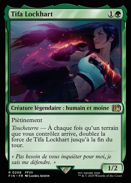 Tifa Lockhart, carte Magic FIN 206 — extension Final Fantasy