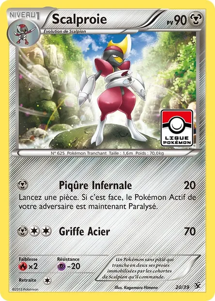 Scalproie, carte Pokémon KSS 20 — extension Bienvenue à Kalos