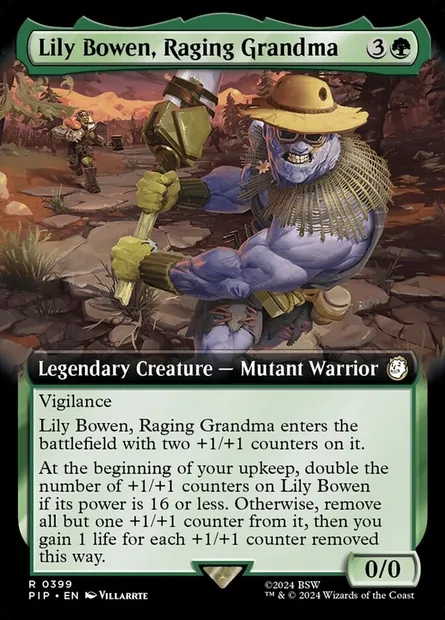 Lily Bowen, grand-mère enragée, carte Magic PIP 399 — extension Fallout