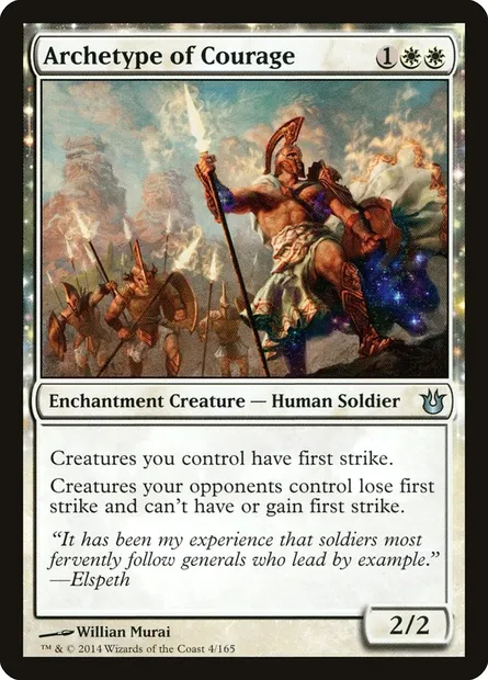 Archetype of Courage, Magic card BNG 4 — Born of the Gods set