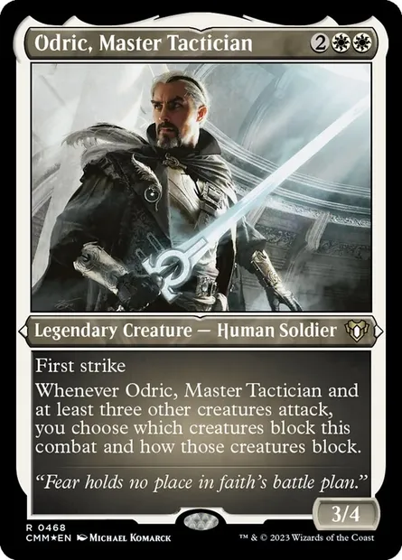 Odric, Master Tactician, Magic card CMM 468 — Commander Masters set