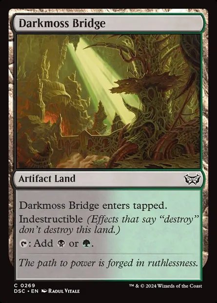 Darkmoss Bridge, Magic card DSC 269 — Duskmourn: House of Horror Commander set
