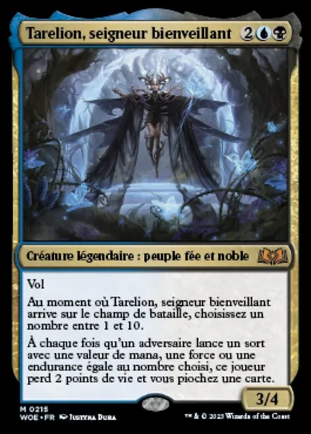 Tarelion, seigneur bienveillant, carte Magic WOE 215 — extension Wilds of Eldraine
