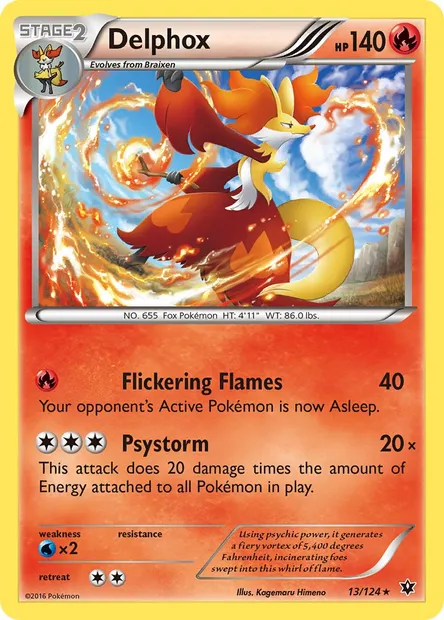 Delphox, Pokémon card FCO 13 — Fates Collide set