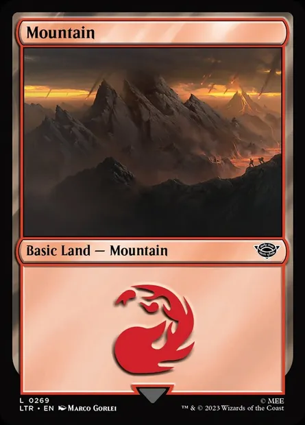 Mountain, Magic card LTR 269 — The Lord of the Rings: Tales of Middle-earth set
