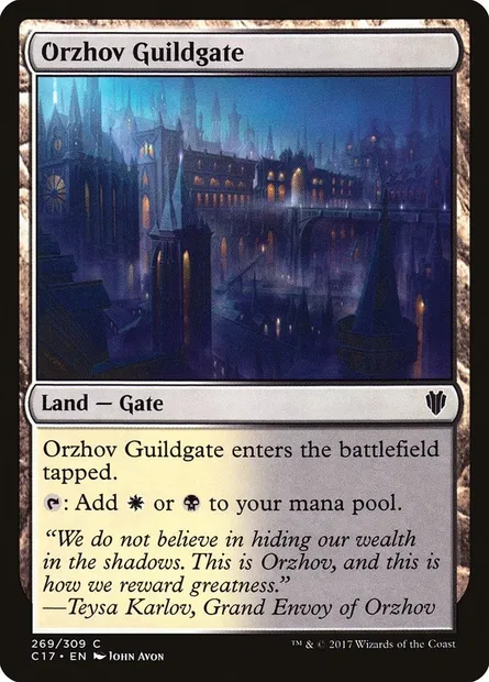 Orzhov Guildgate, Magic card C17 269 — Commander 2017 set