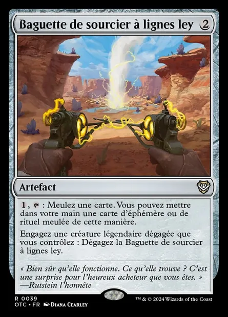 Baguette de sourcier à lignes ley, carte Magic OTC 39 — extension Outlaws of Thunder Junction Commander