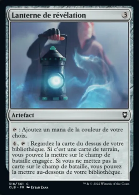 Lanterne de révélation, carte Magic CLB 318 — extension Commander Légendes : la bataille de la Porte de Baldur