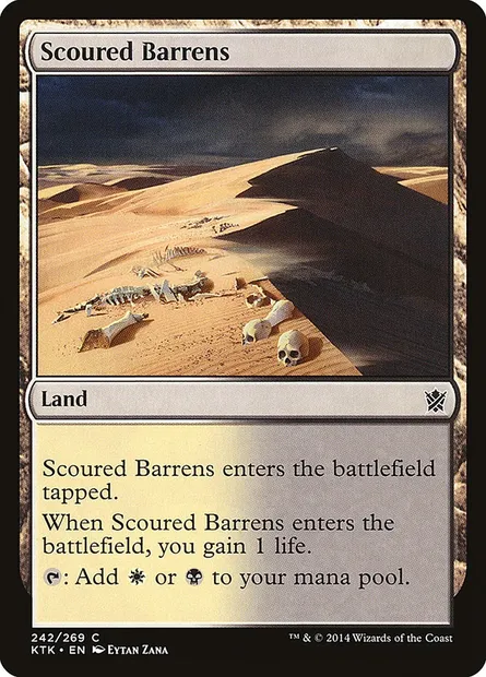 Scoured Barrens, Magic card KTK 242 — Khans of Tarkir set