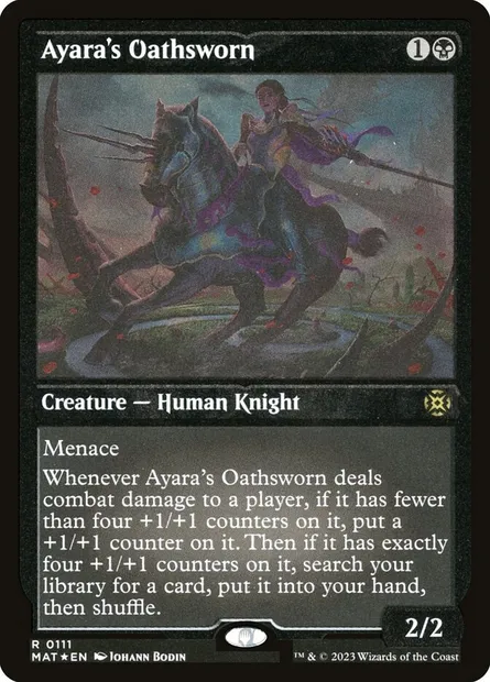Ayara's Oathsworn, Magic card MAT 111 — March of the Machine: The Aftermath set