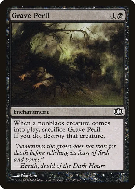 Péril de la tombe, carte Magic FUT 67 — extension Vision de l'Avenir
