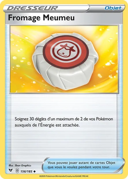 Fromage Meumeu, carte Pokémon VIV 156 — extension Voltage Éclatant
