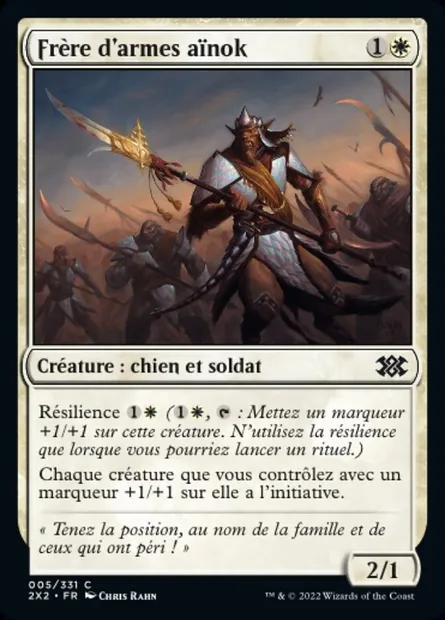 Frère d'armes aïnok, carte Magic 2X2 5 — extension Double Masters 2022