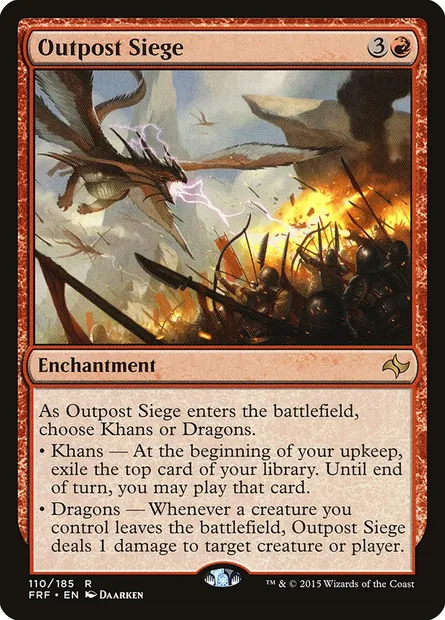 Outpost Siege, Magic card FRF 110 — Fate Reforged set