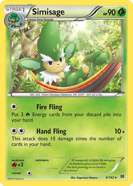 Simisage, Pokémon card BKT 6 — BREAKthrough set