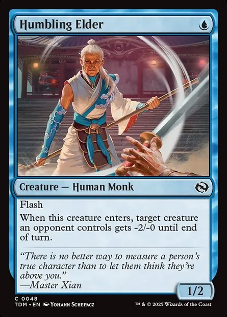 Humbling Elder, Magic card TDM 48 — Tarkir: Dragonstorm set