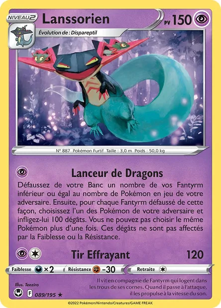 Lanssorien, carte Pokémon SIT 089 — extension Tempête Argentée