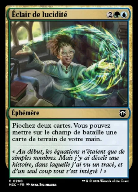 Éclair de lucidité, carte Magic M3C 260 — extension Modern Horizons 3 Commander