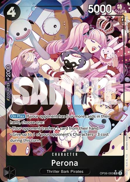 Perona, One Piece card OP06-093 — WINGS OF THE CAPTAIN set