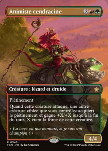 Animiste cendracine, carte Magic FDN 345 — extension Foundations