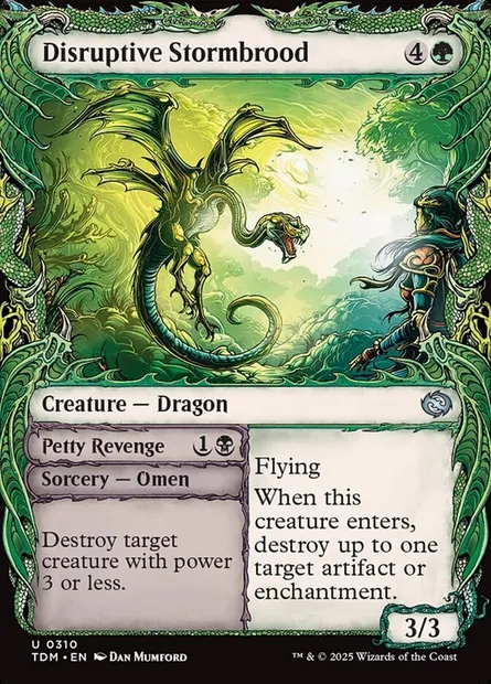 Disruptive Stormbrood // Petty Revenge, Magic card TDM 310 — Tarkir: Dragonstorm set