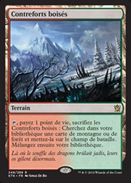 Contreforts boisés, carte Magic KTK 249 — extension Les Khans de Tarkir