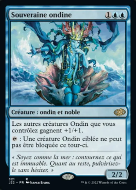 Souveraine ondine, carte Magic J22 321 — extension Jumpstart 2022