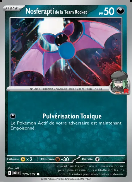 Nosferapti de la Team Rocket, carte Pokémon DRI 120 — extension Rivalités Destinées