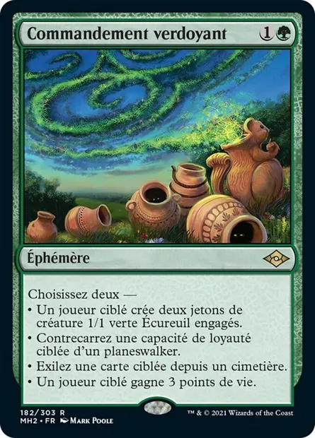 Commandement verdoyant, carte Magic MH2 182 — extension Horizons du Modern 2