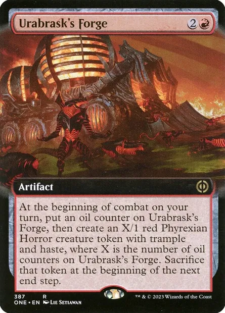 Urabrask's Forge, Magic card ONE 387 — Phyrexia: All Will Be One set