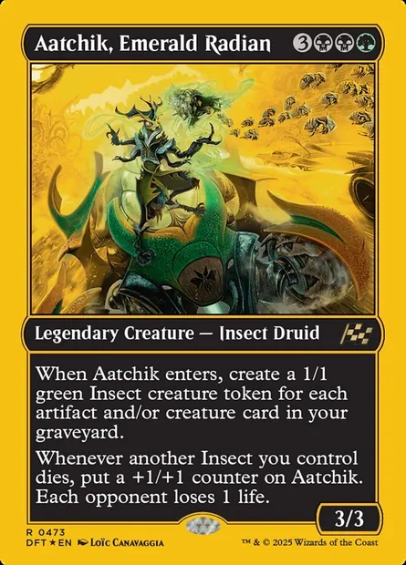 Aatchik, Emerald Radian, Magic card DFT 473 — Aetherdrift set