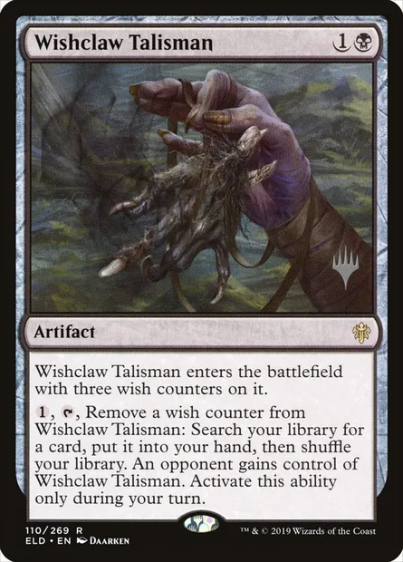 Wishclaw Talisman, Magic card PELD 110p — Throne of Eldraine Promos set