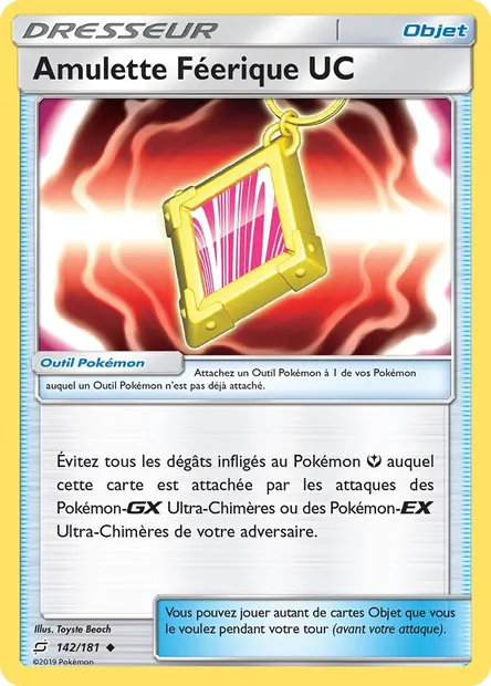 Amulette Féerique UC, carte Pokémon TEU 142 — extension Duo de Choc