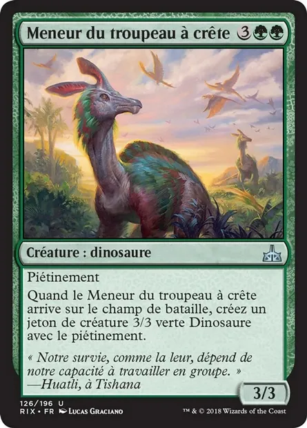 Meneur du troupeau à crête, carte Magic RIX 126 — extension Les combattants d'Ixalan