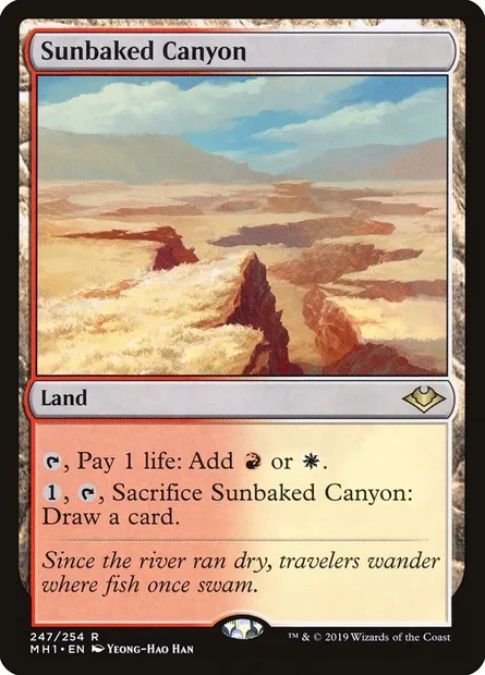 Sunbaked Canyon, Magic card MH1 247 — Modern Horizons set