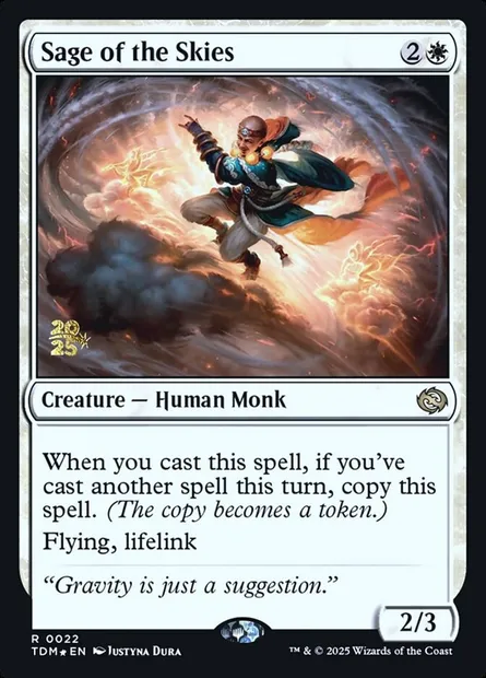 Sage des cieux, carte Magic PTDM 22s — extension Tarkir: Dragonstorm Promos