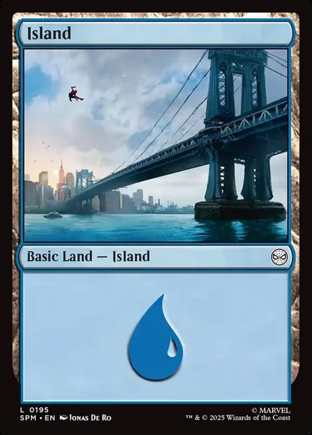 Island, Magic card SPM 195 — Marvel's Spider-Man set