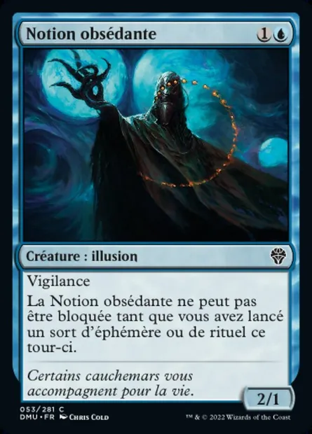 Notion obsédante, carte Magic DMU 53 — extension Dominaria Uni
